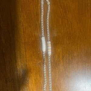 Elegant Silver and Multicolor Chain Bracelet